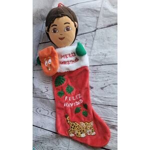 Nick Jr Holiday Christmas Stockings Go Diego Feliz Navidad Plush Missing Hat